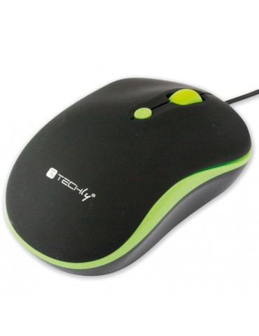 Techly Mouse Ottico USB 800-1600 dpi Nero/Verde (IM 1600-WT-BG)
