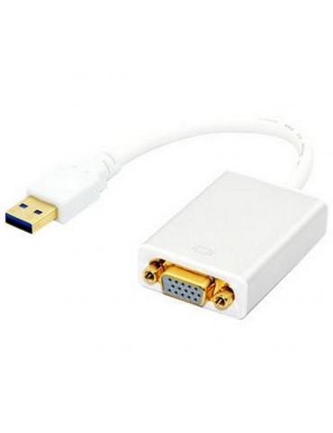 Techly USB 3.0 - VGA M/F Bianco