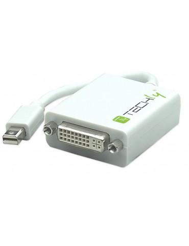 Techly Adattatore Mini DisplayPort (Thunderbolt) 1.1 / DVI 15cm Bianco (IADAP MDP-DVIF)