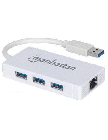 Manhattan 507578 hub di interfaccia USB 3.2 Gen 1 (3.1 Gen 1) Type-A 5000 Mbit/s Bianco