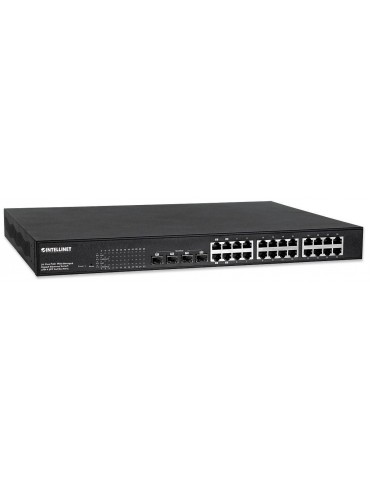 Intellinet 561372 switch di rete Gestito Gigabit Ethernet (10/100/1000) Nero Supporto Power over Ethernet (PoE)