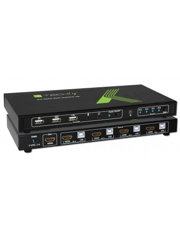 Techly KVM switch 4x1 con USB e HDMI IDATA KVM-HDMI4U