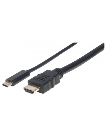 Manhattan 152235 cavo e adattatore video 1 m USB tipo-C HDMI Nero