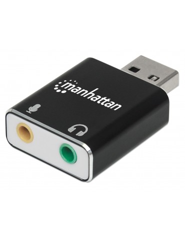 Manhattan 152754 cavo di interfaccia e adattatore USB-A 2 x 3.5 mm Nero