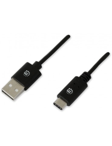 Manhattan 354912 cavo USB 0,5 m USB 2.0 USB A USB C Nero