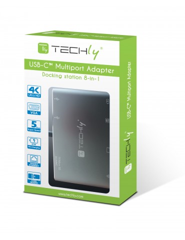 Techly Adattatore USB-C Multiporta