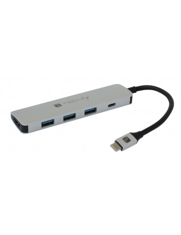 Techly Hub USB-C con HDMI 4K e PD