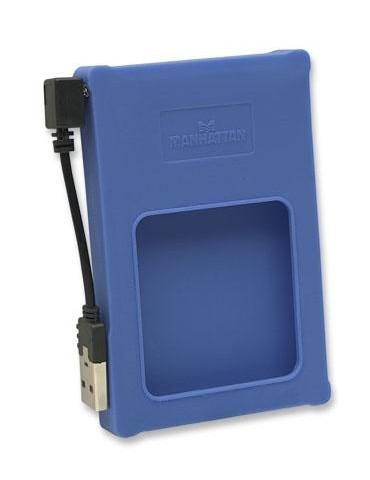 Manhattan 130110 contenitore di unità di archiviazione Enclosure HDD Blu 2.5"