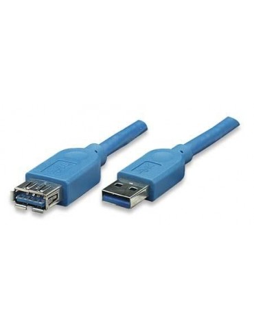 Techly Cavo Prolunga USB 3.0 A maschio/A femmina 1m Blu (ICOC U3-AA-10-EX)