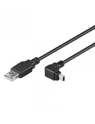 Techly Cavo USB 2.0 A maschio/mini B maschio 90° 1,8 m Nero (ICOC MUSB-AA-018ANG)
