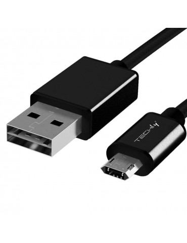 Techly Cavo High Speed USB a MicroUSB Reversibile 2m Nero (ICOC MUSB-A-020S)