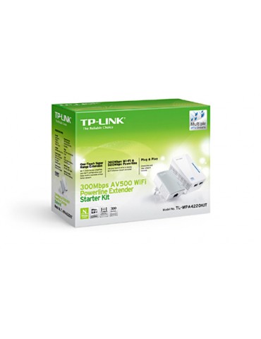 TP-LINK TL-WPA4220KIT adattatore di rete PowerLine 300 Mbit/s Collegamento ethernet LAN Wi-Fi