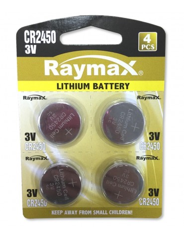 Batterie a Bottone Litio CR2450 (set 4 pz)
