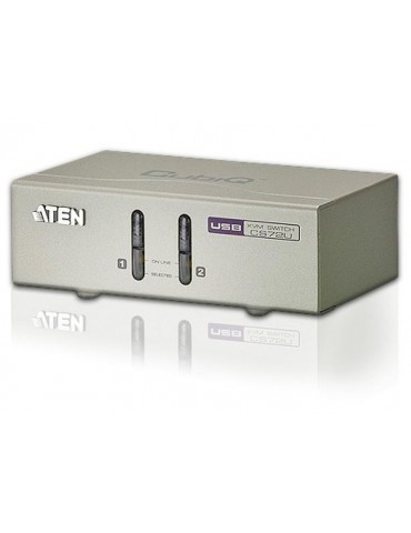 Aten Desktop KVM 2 port USB KVM with Audio (KVM Cables Included)