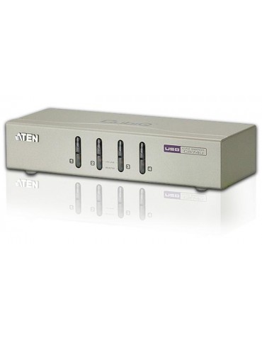 Aten Desktop KVM 4 port USB KVM with Audio (KVM Cables Included)