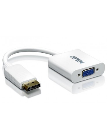 Aten Displayport/VGA adapter DisplayPort Male VGA HDB-15 Female Bianco
