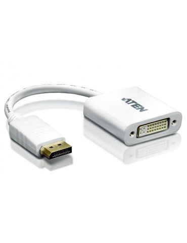 Aten DisplayPort/DVI Adapter DisplayPort Male DVI-I Female Bianco