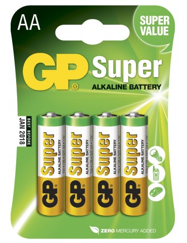 Blister 4 Batterie AA Stilo GP Super