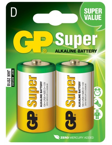Blister 2 Batterie Torcia D GP Super