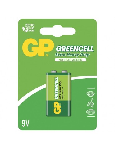 Batteria Greencell Zinco/Carbone 9V 6F22