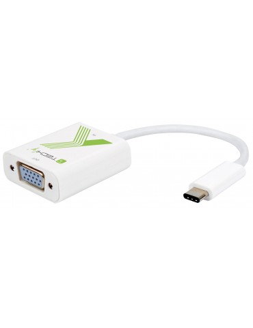 Techly IADAP-USB31-VGA adattatore grafico USB Bianco