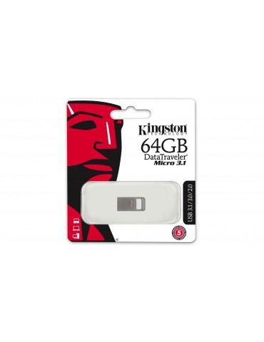 KINGSTON - PENDRIVE 64GB USB 3.1 DTMC3/64G ARGENTO