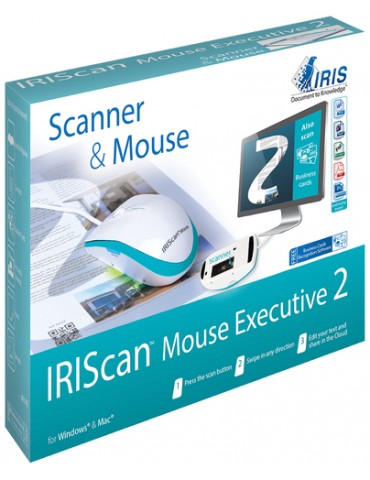 I.R.I.S. IRISCan Mouse Executive 2 Scanner per mouse 400 x 400 DPI A3 Blu, Bianco